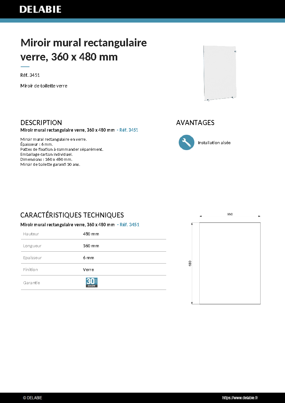 Fiche technique fournisseur