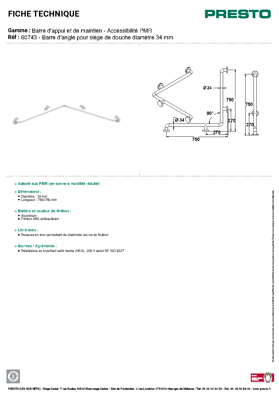 Fiche technique fournisseur