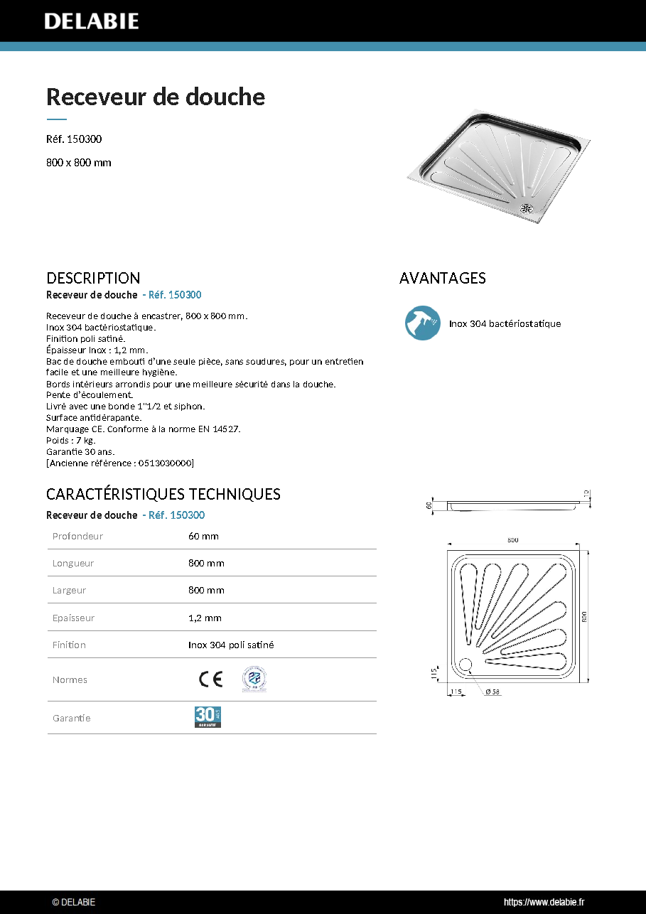 Fiche technique fournisseur