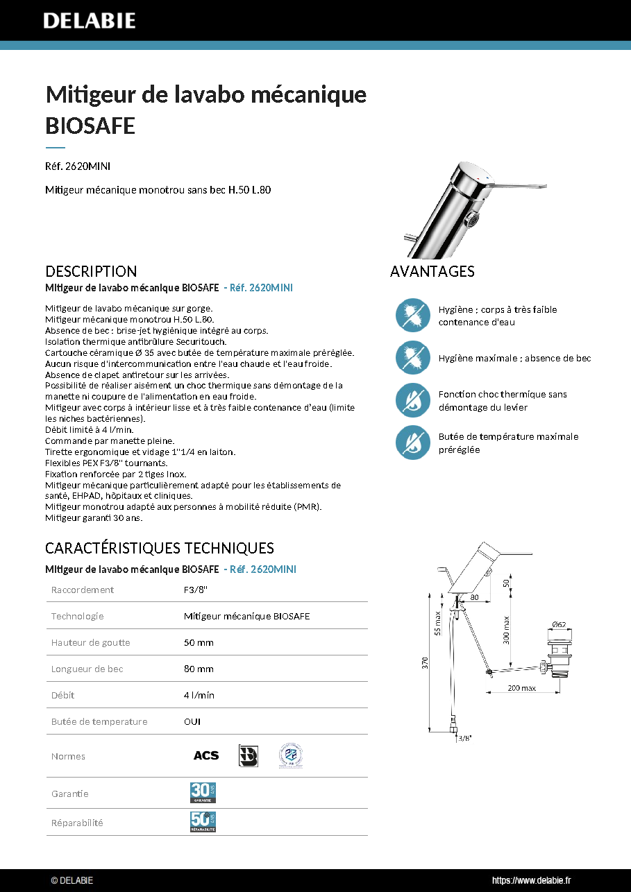 Fiche technique fournisseur