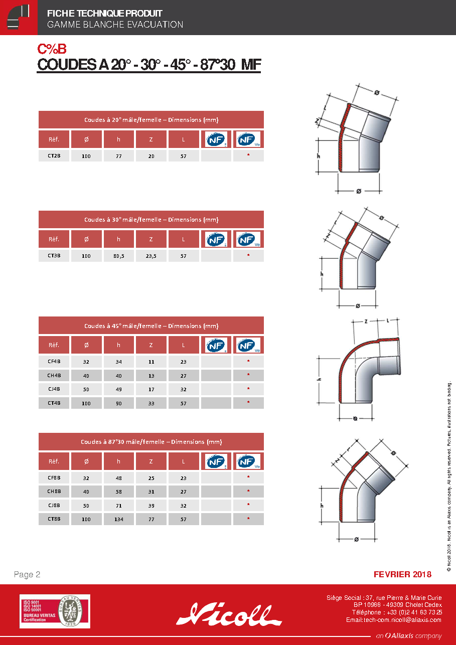 Fiche technique fournisseur
