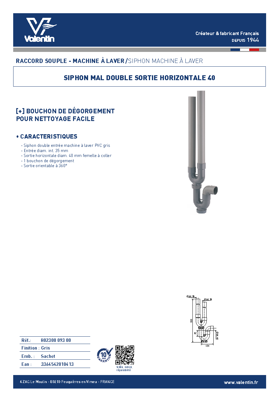 Fiche technique fournisseur