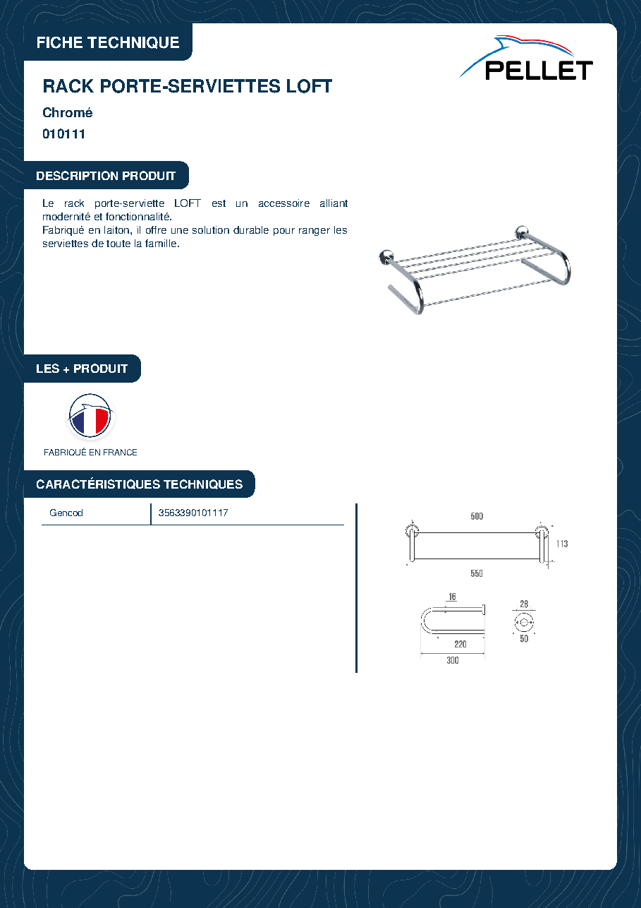 Fiche technique fournisseur