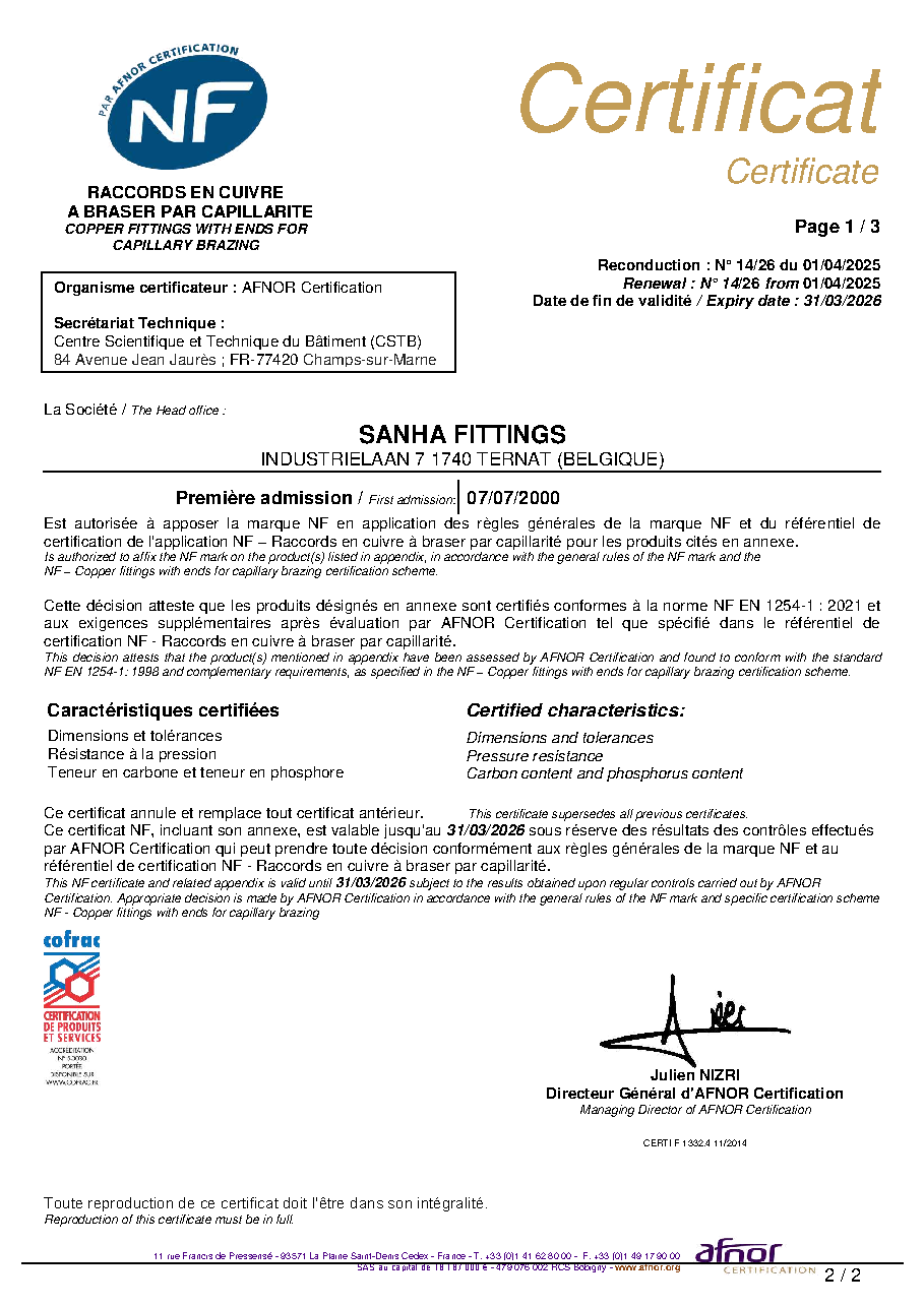 Fiche technique fournisseur