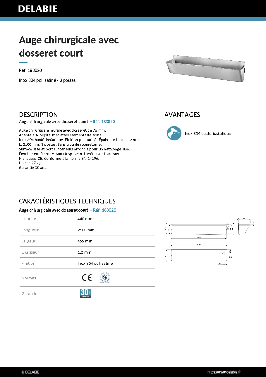 Fiche technique fournisseur