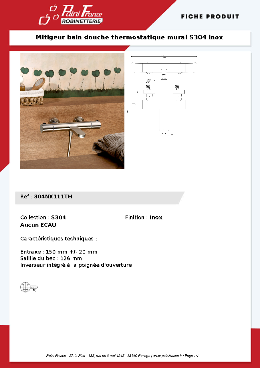 Fiche technique fournisseur