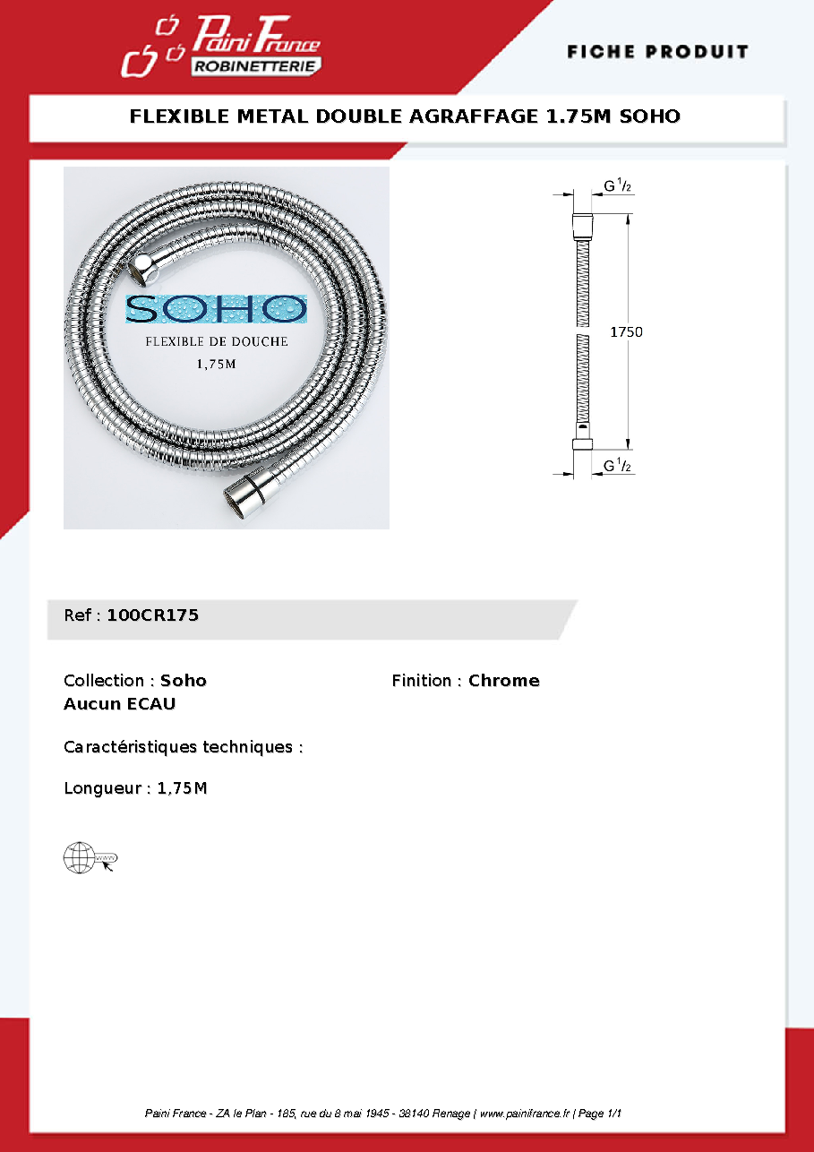 Fiche technique fournisseur