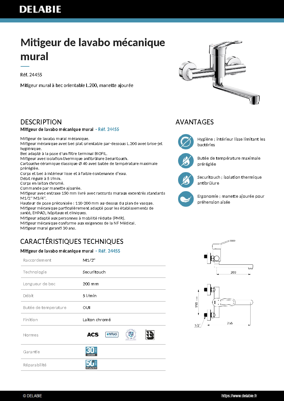 Fiche technique fournisseur