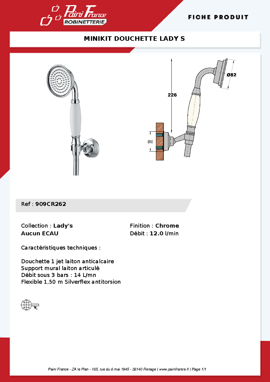 Fiche technique fournisseur