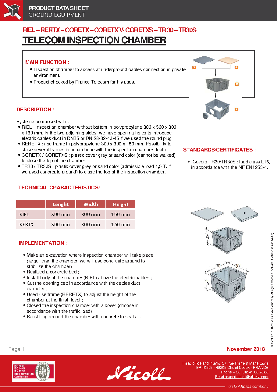 Fiche technique fournisseur