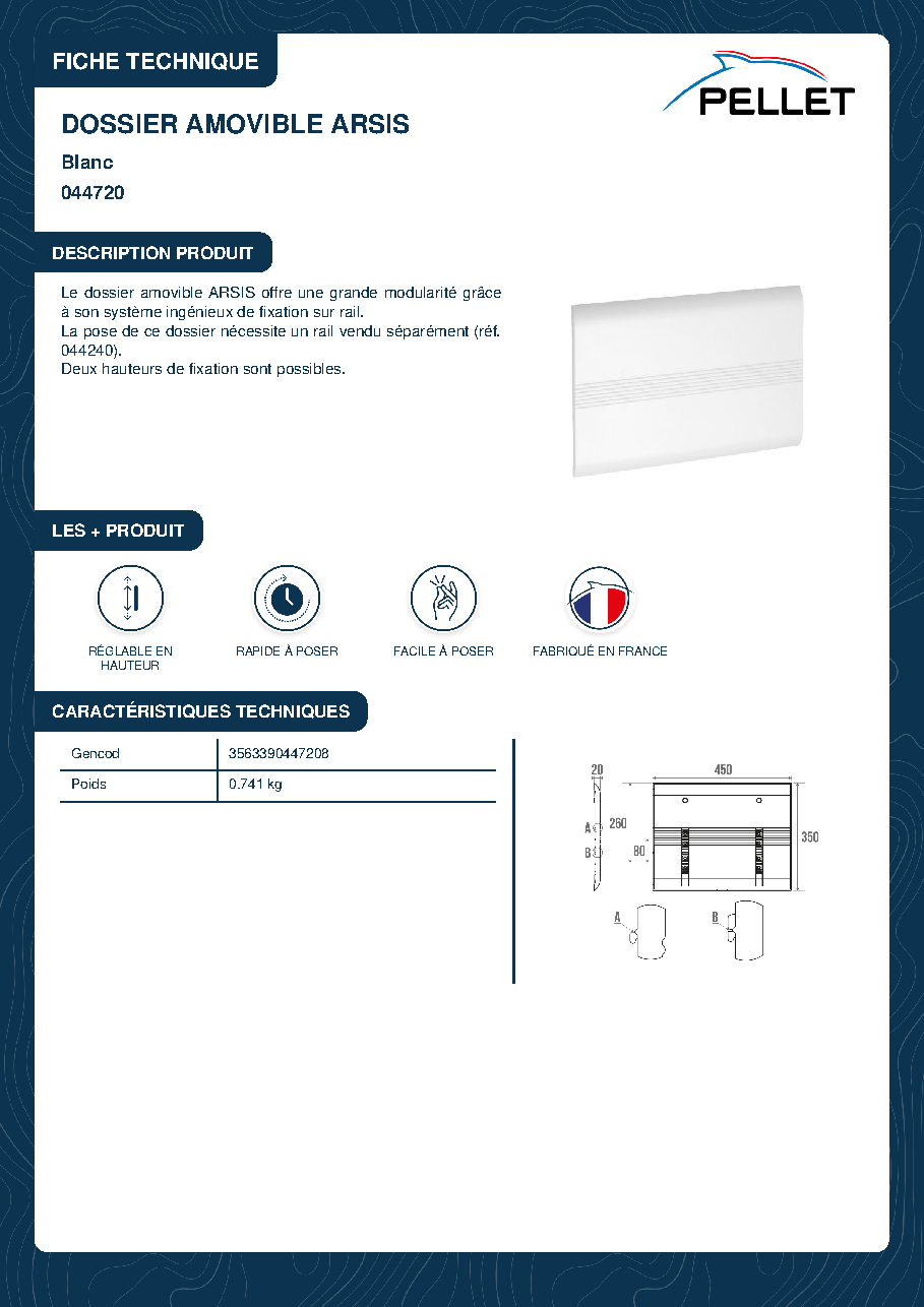 Fiche technique fournisseur