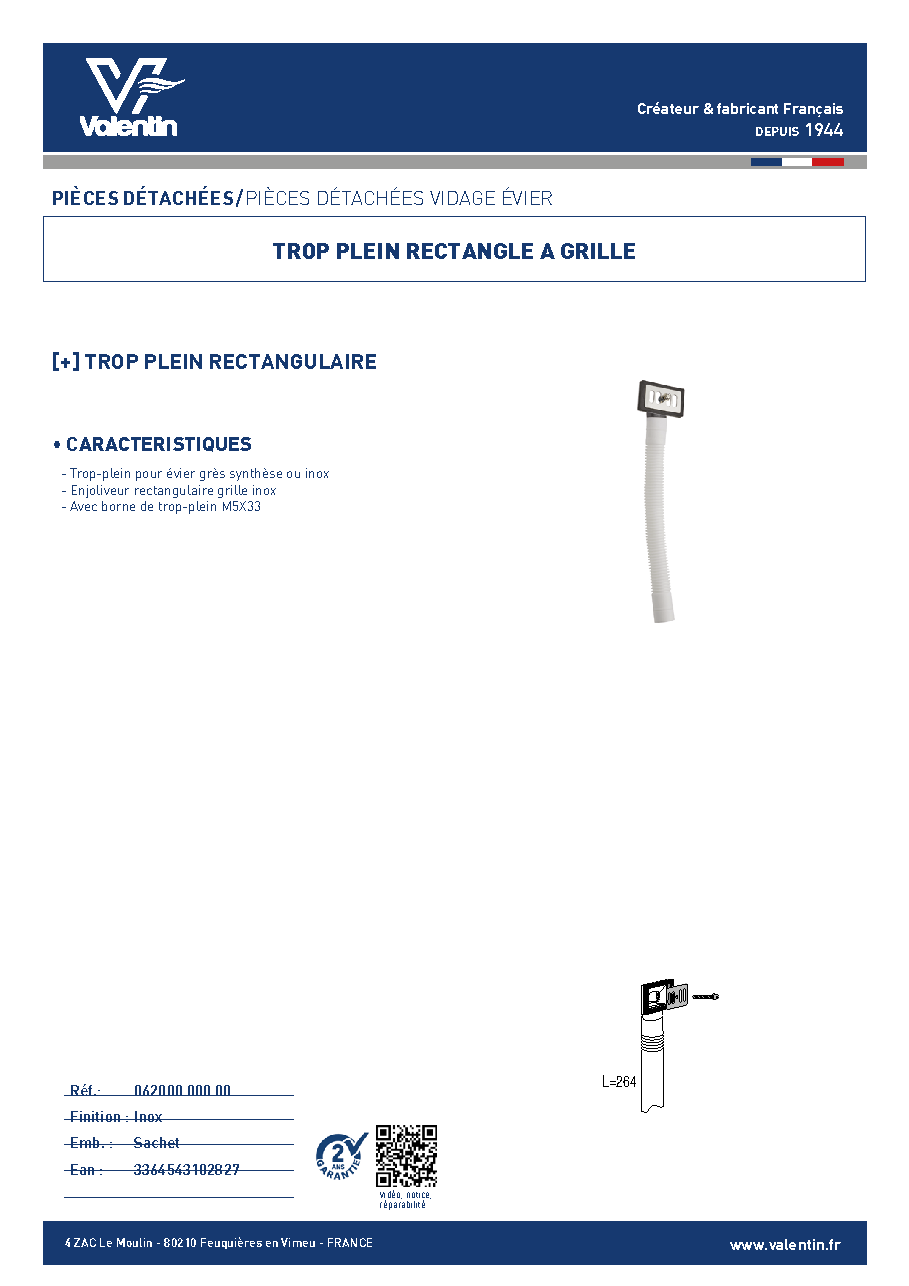 Fiche technique fournisseur