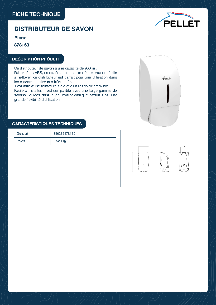 Fiche technique fournisseur