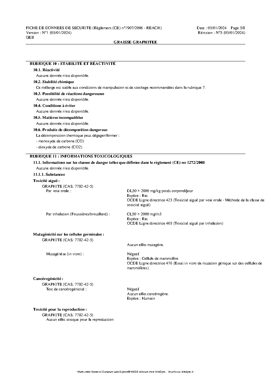 Fiche technique fournisseur