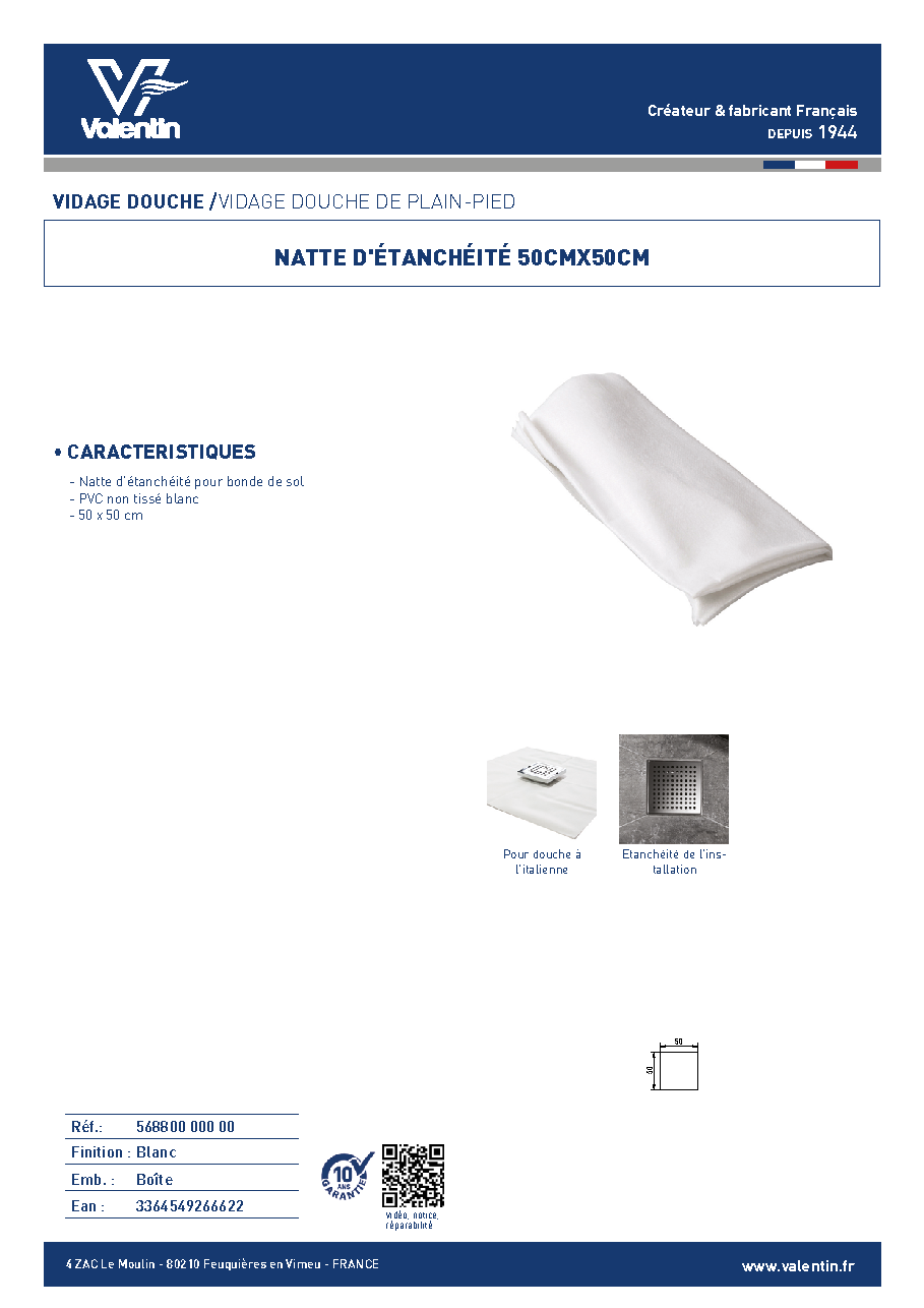 Fiche technique fournisseur