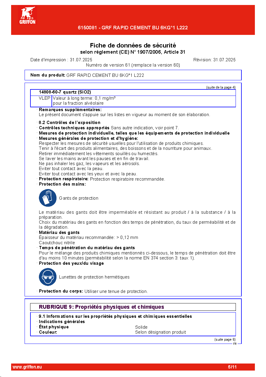 Fiche technique fournisseur