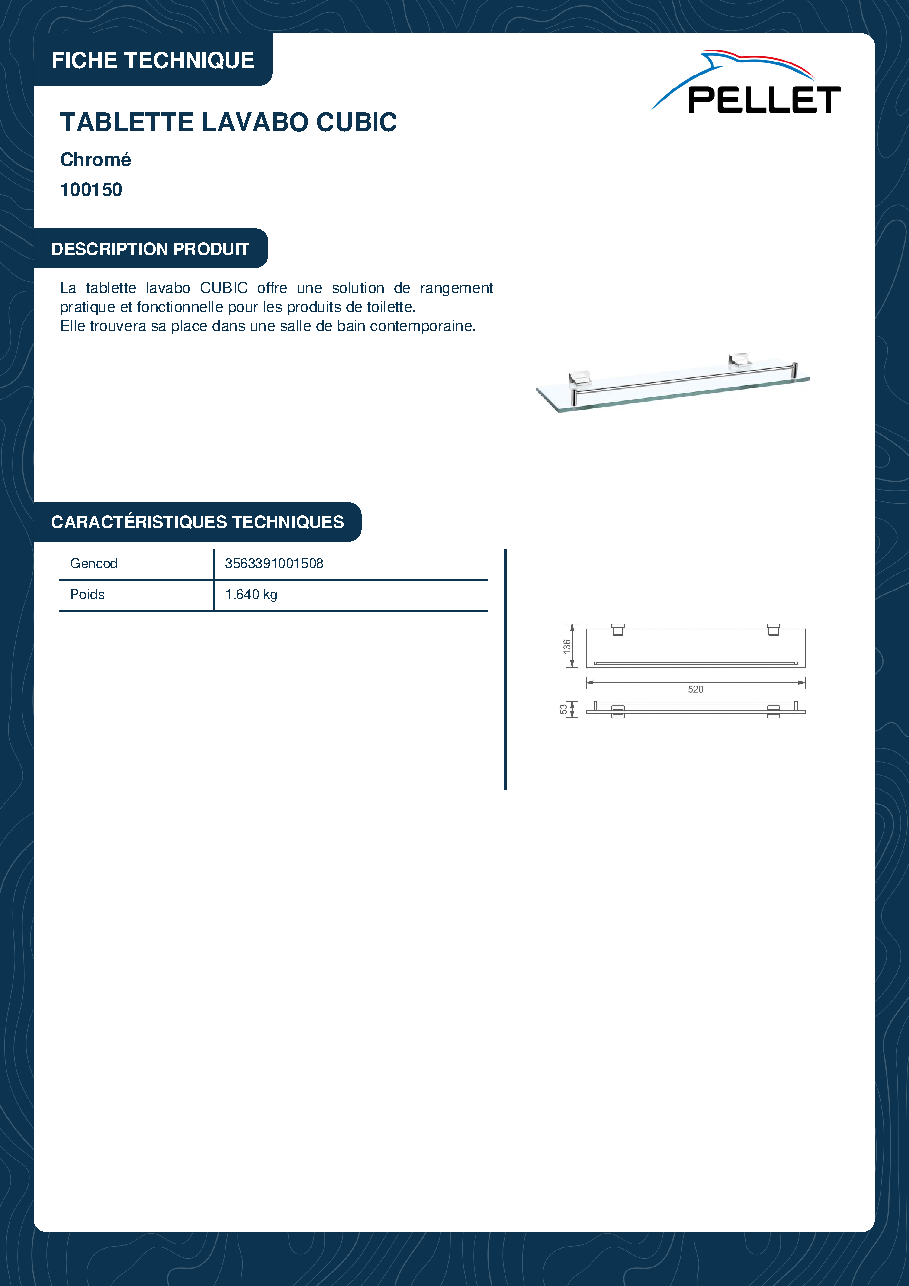 Fiche technique fournisseur