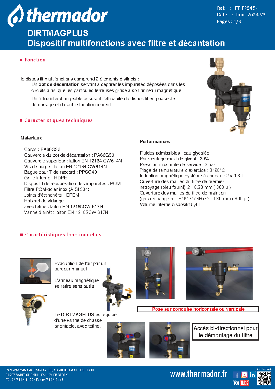 Fiche technique fournisseur