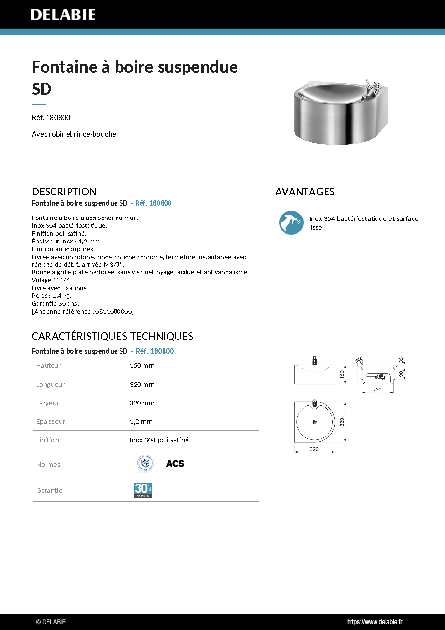Fiche technique fournisseur