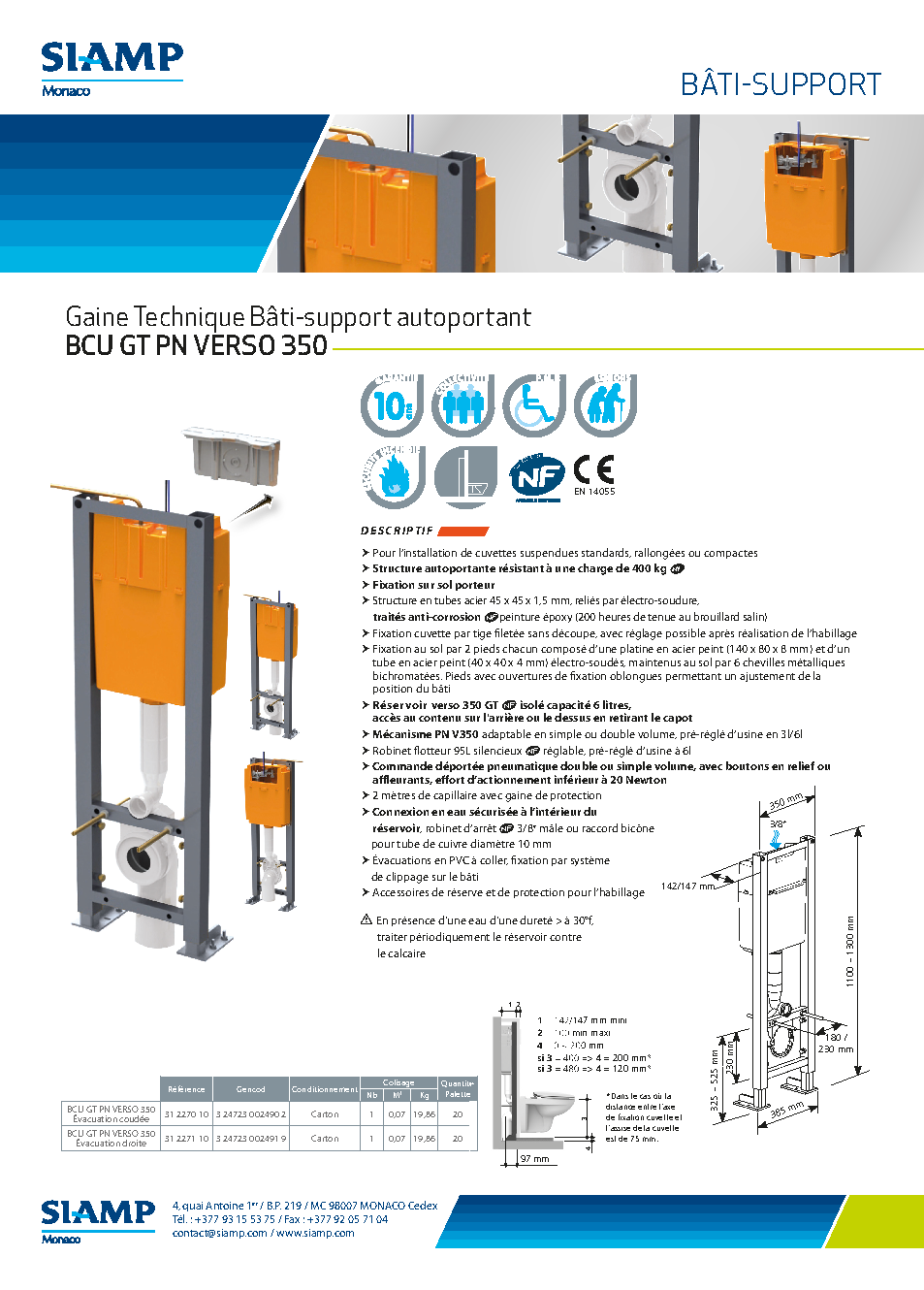 Fiche technique fournisseur