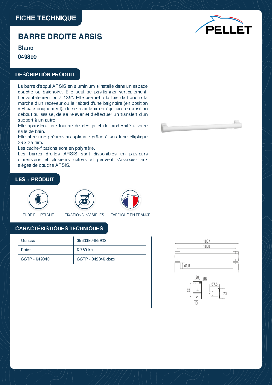 Fiche technique fournisseur