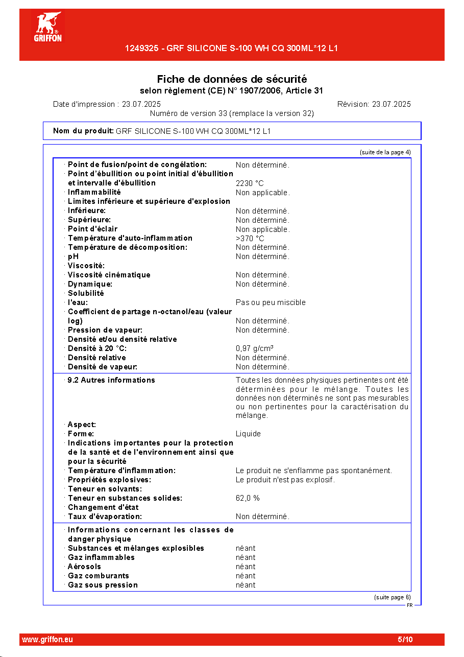 Fiche technique fournisseur