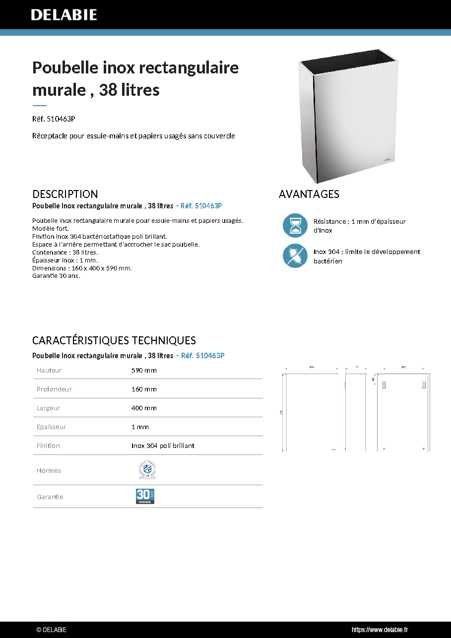 Fiche technique fournisseur
