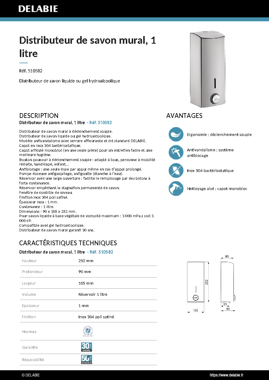 Fiche technique fournisseur