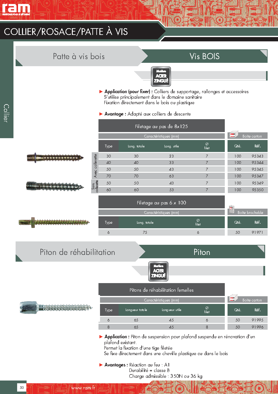 Fiche technique fournisseur