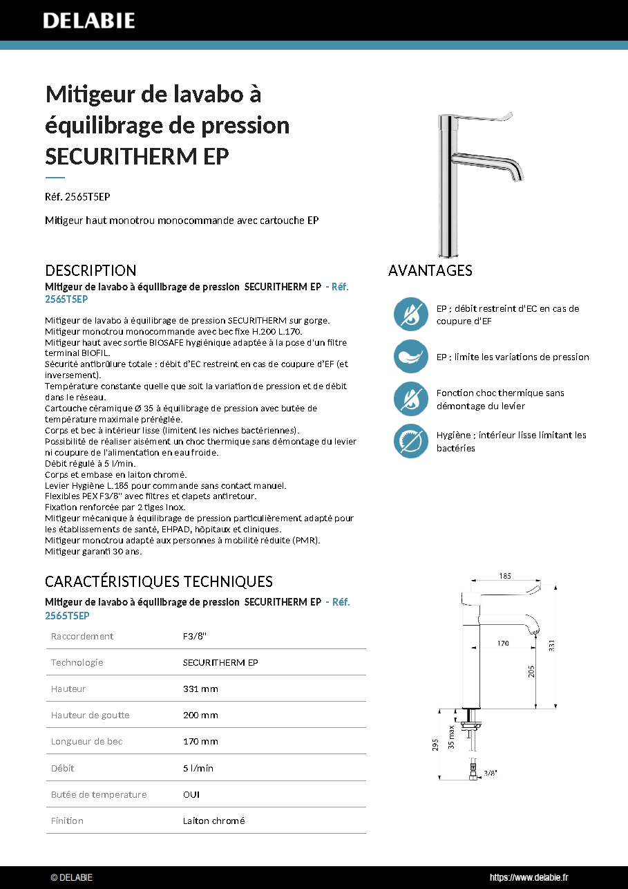 Fiche technique fournisseur