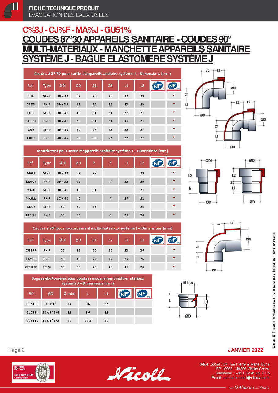 Fiche technique fournisseur