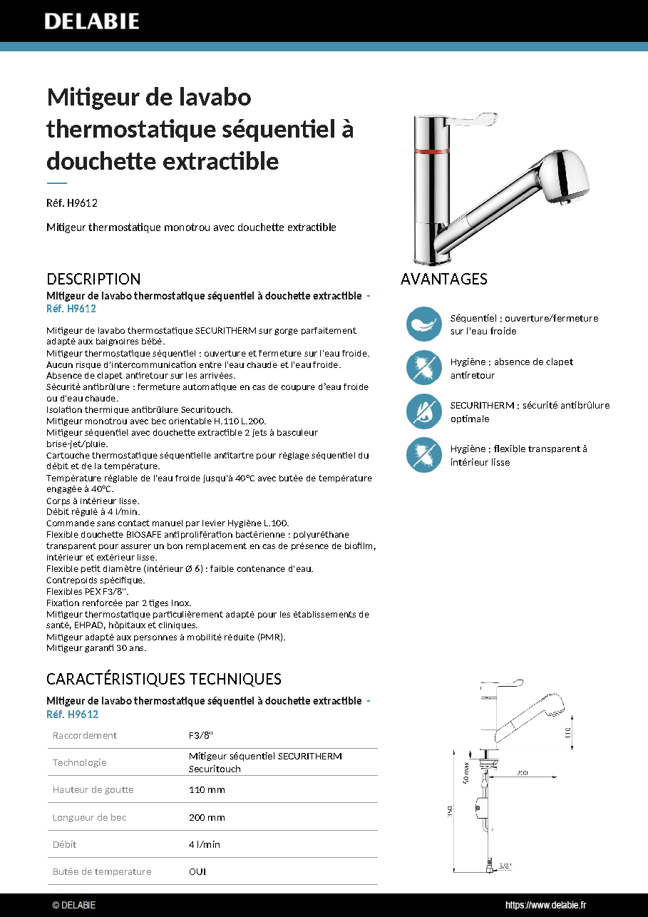 Fiche technique fournisseur