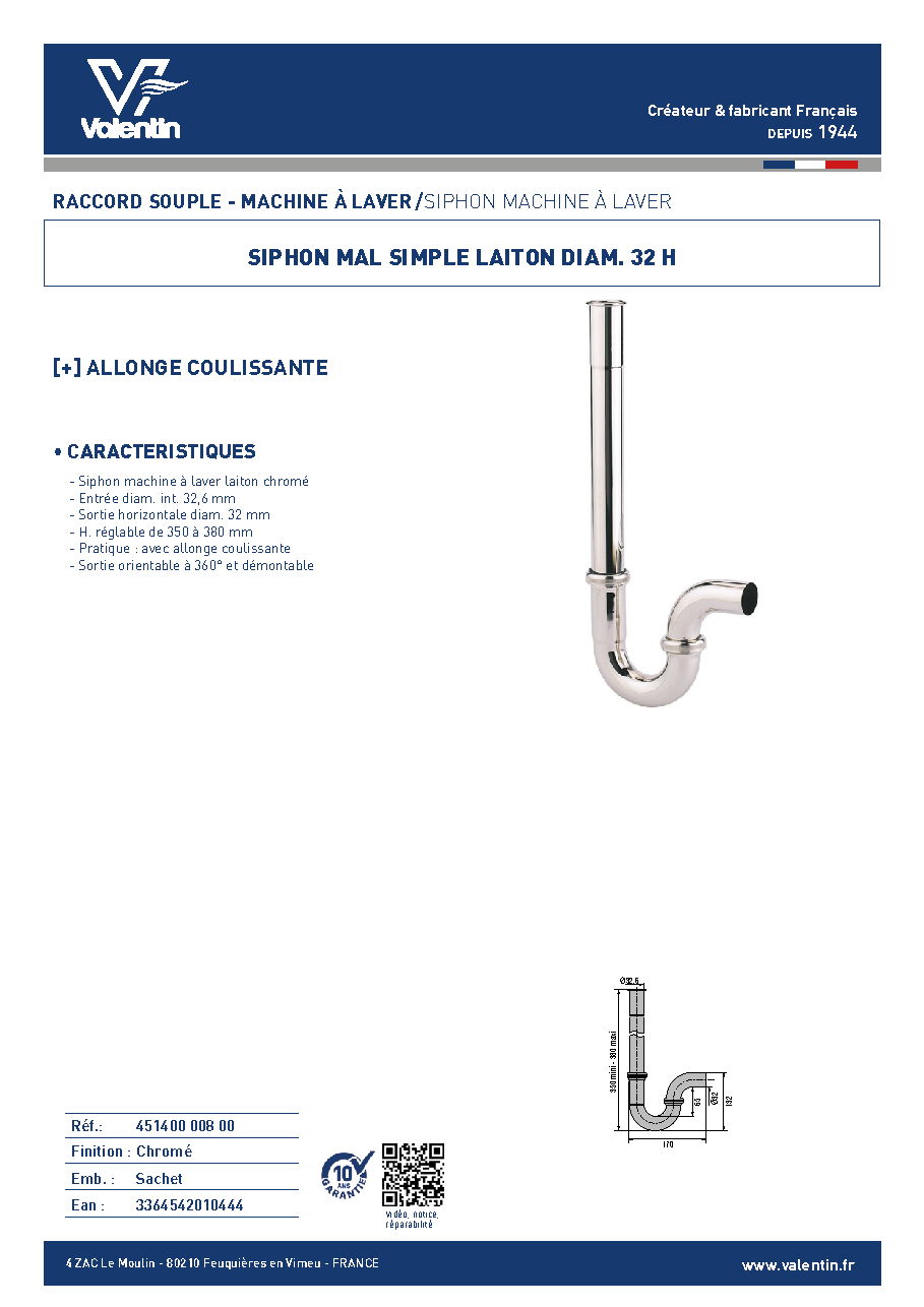 Fiche technique fournisseur