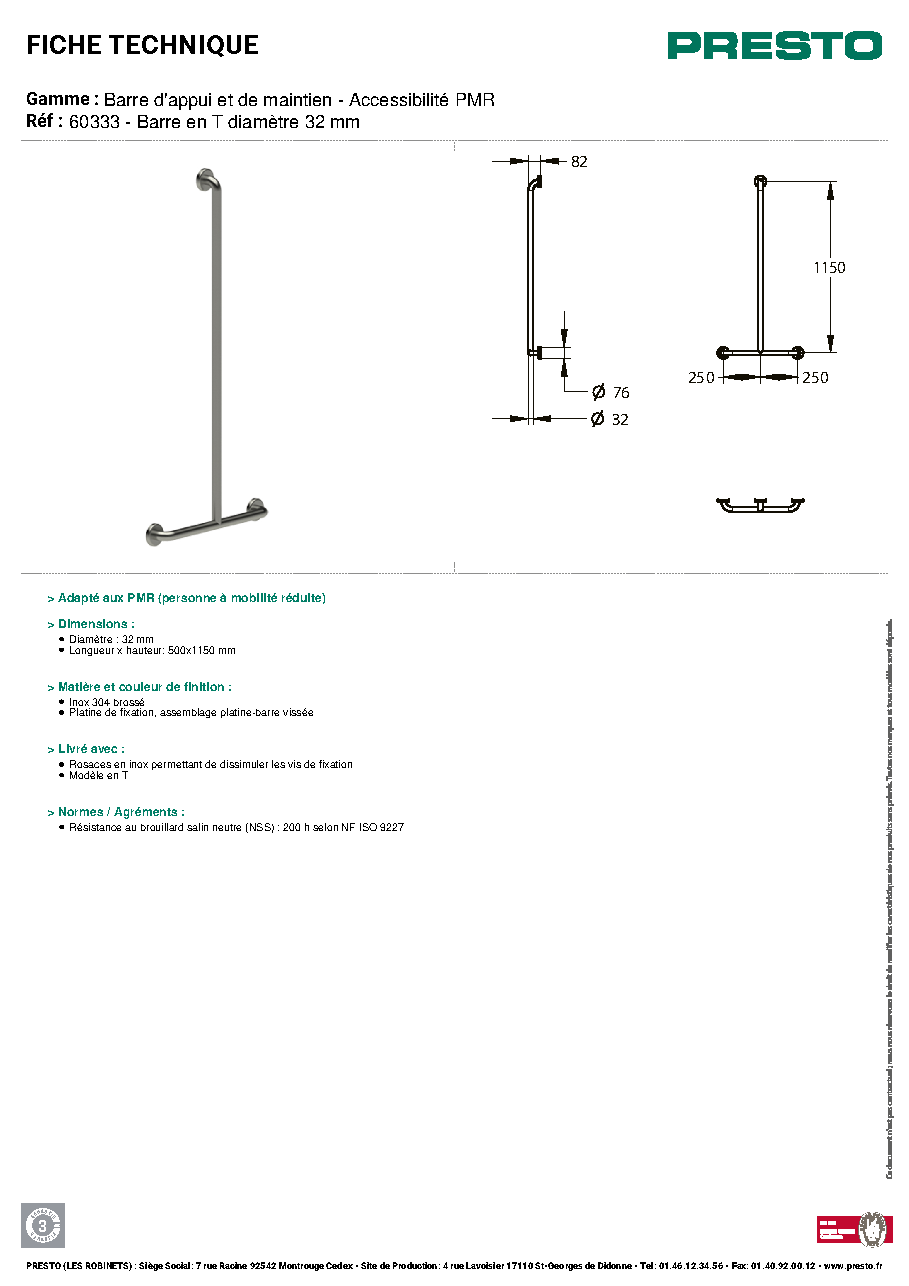 Fiche technique fournisseur