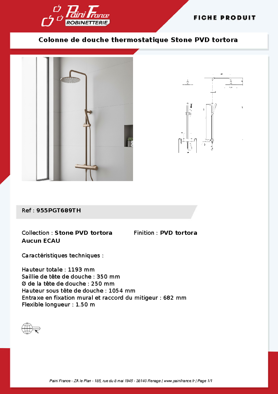 Fiche technique fournisseur