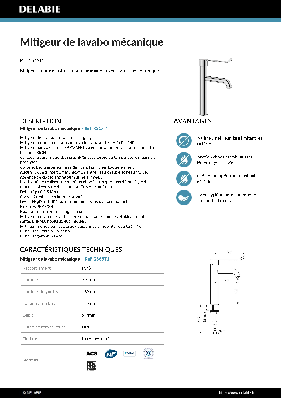 Fiche technique fournisseur