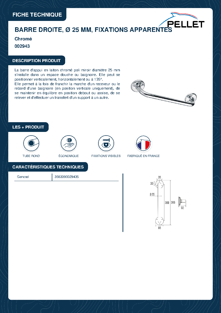 Fiche technique fournisseur