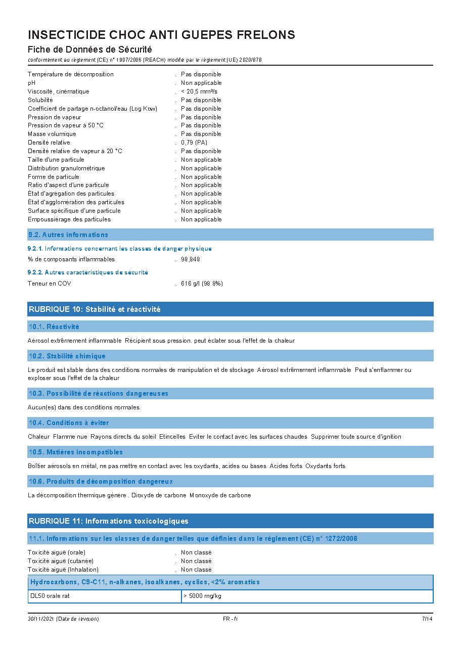 Fiche technique fournisseur