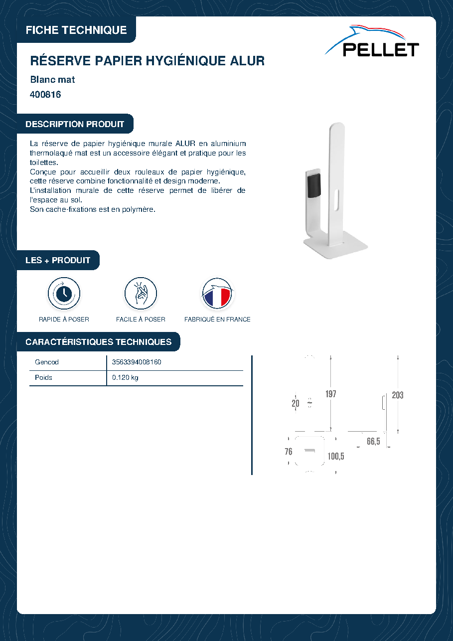 Fiche technique fournisseur