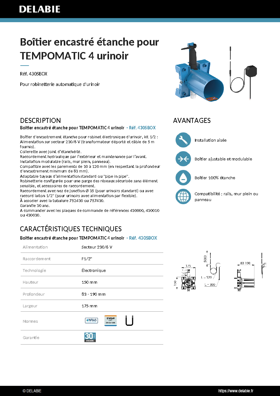 Fiche technique fournisseur