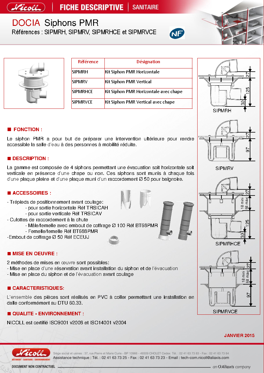Fiche technique fournisseur