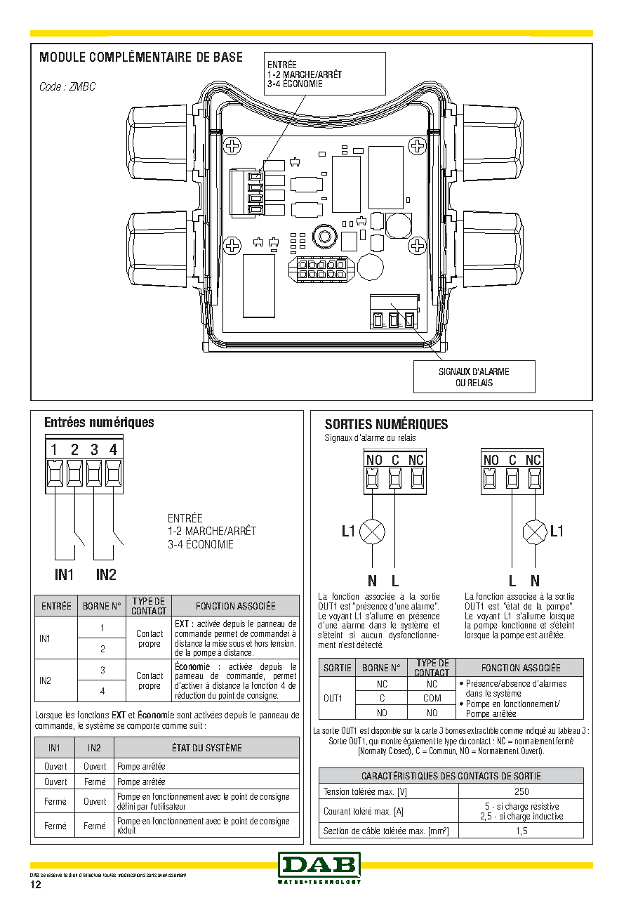 Fiche technique fournisseur
