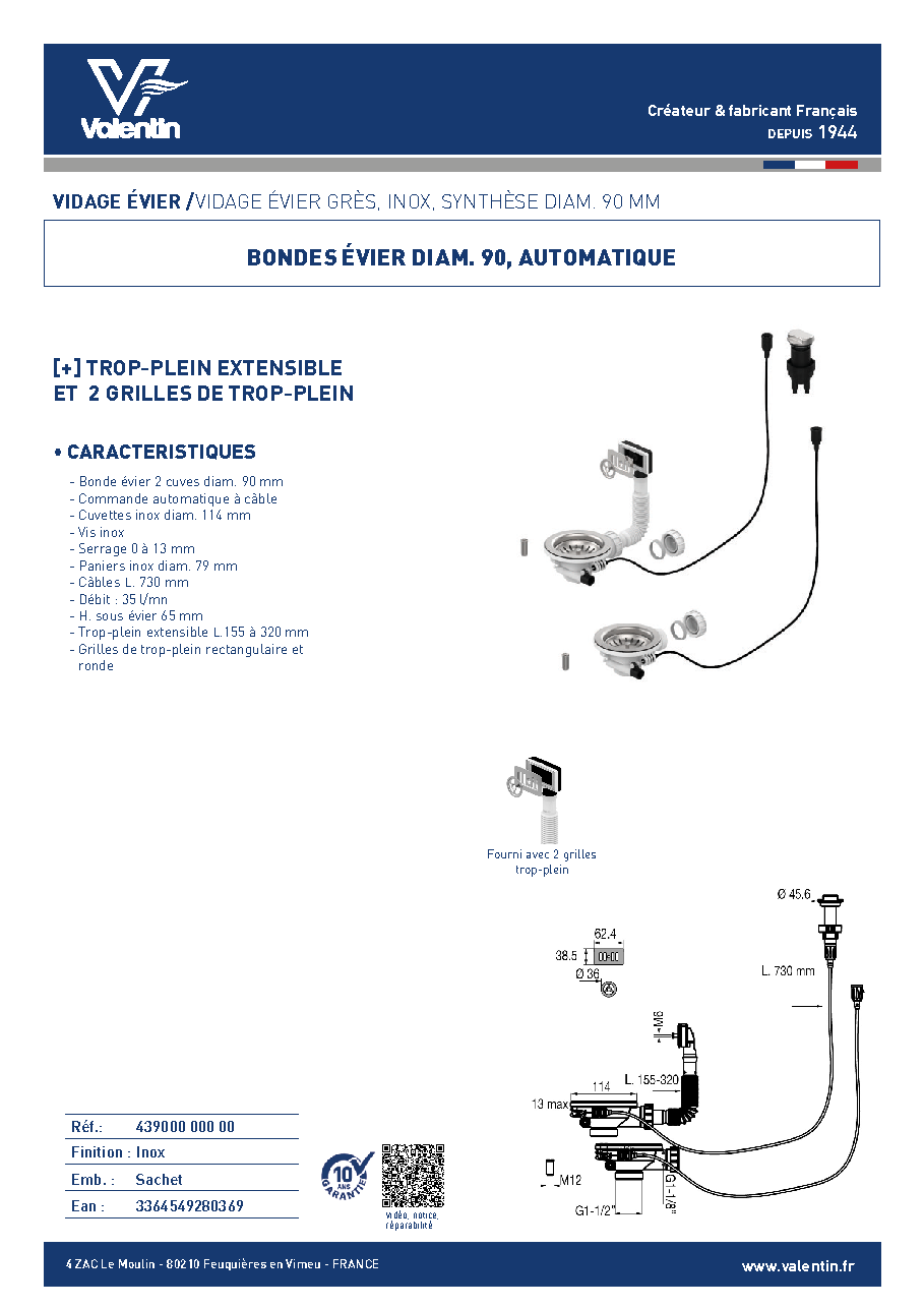 Fiche technique fournisseur