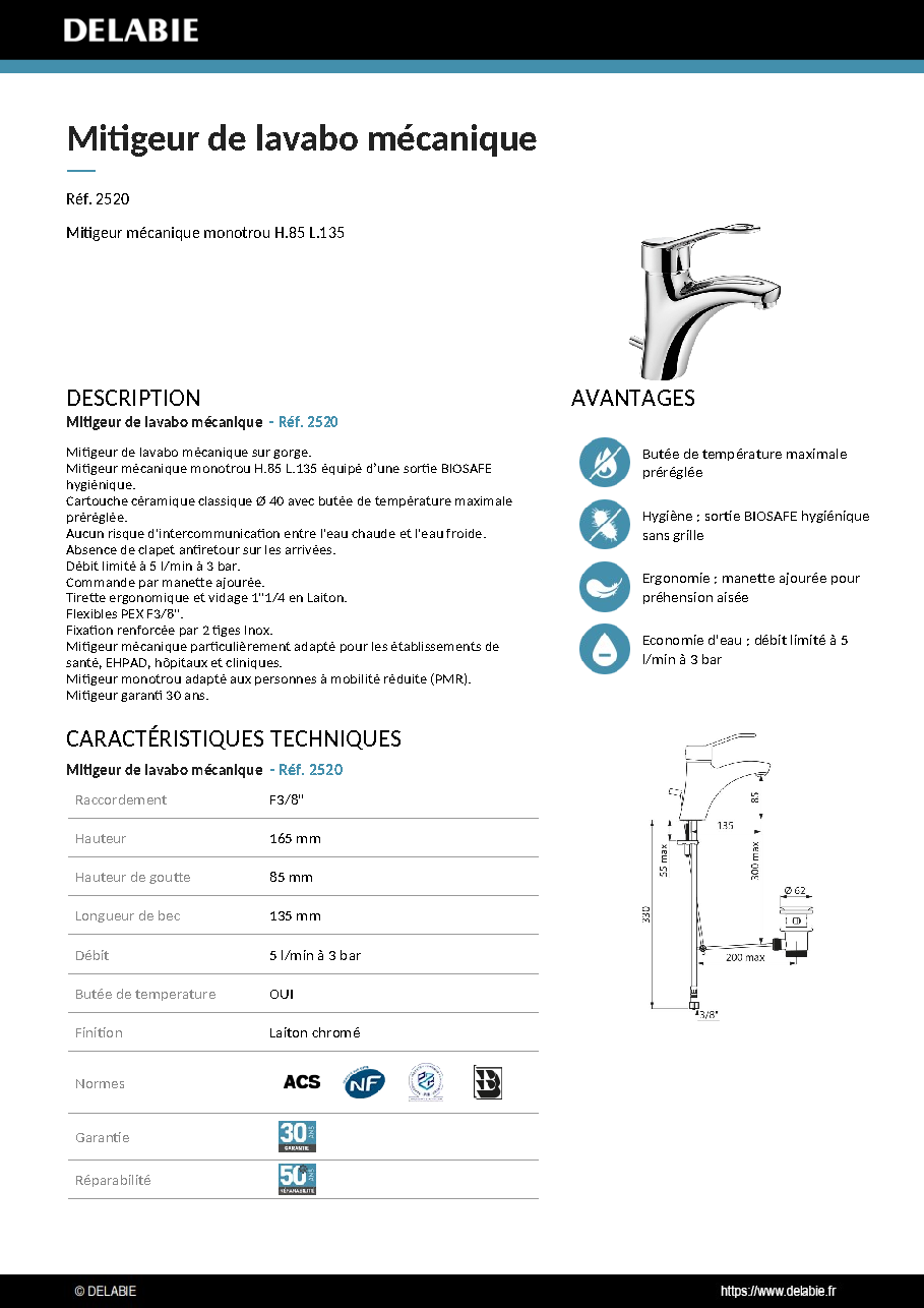 Fiche technique fournisseur