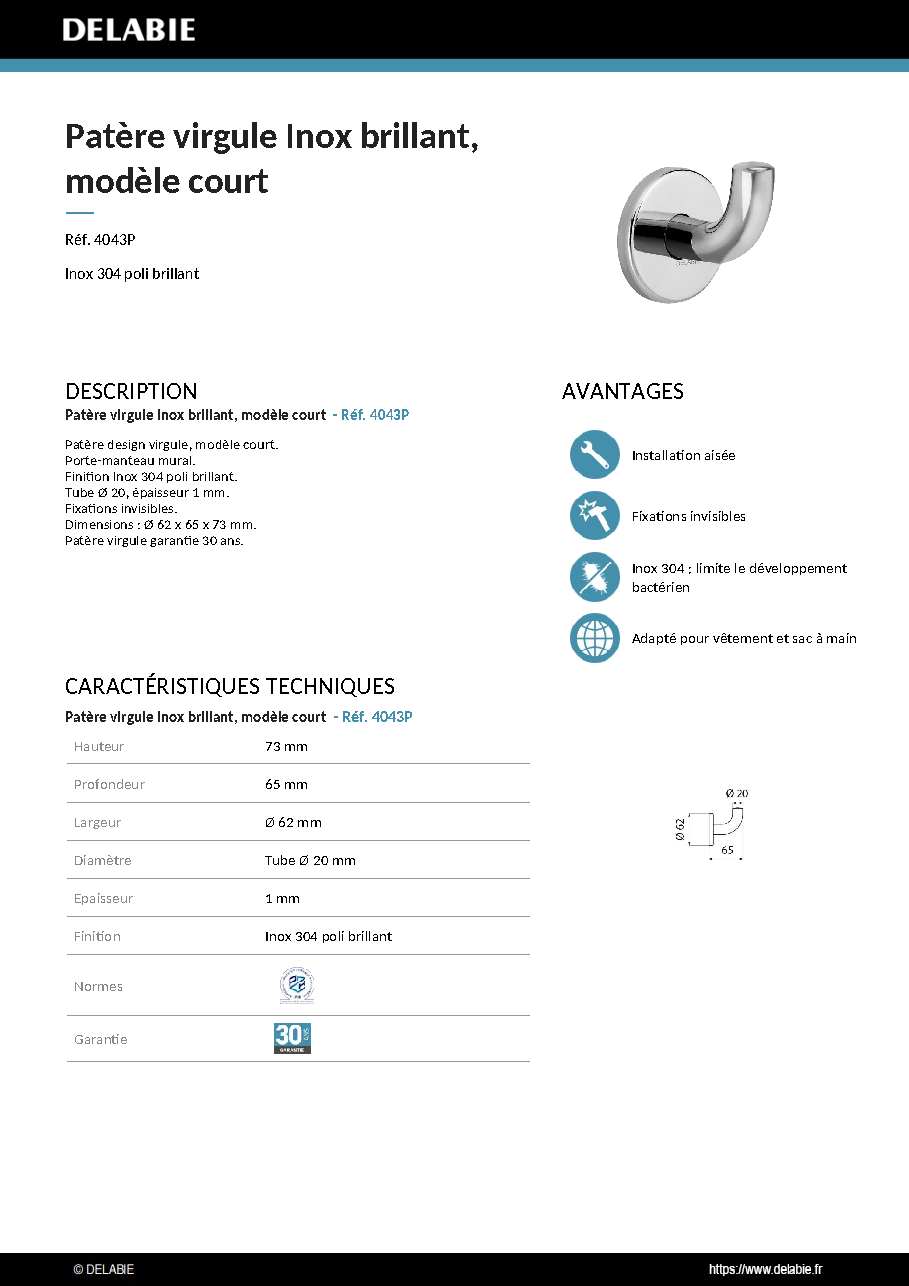Fiche technique fournisseur