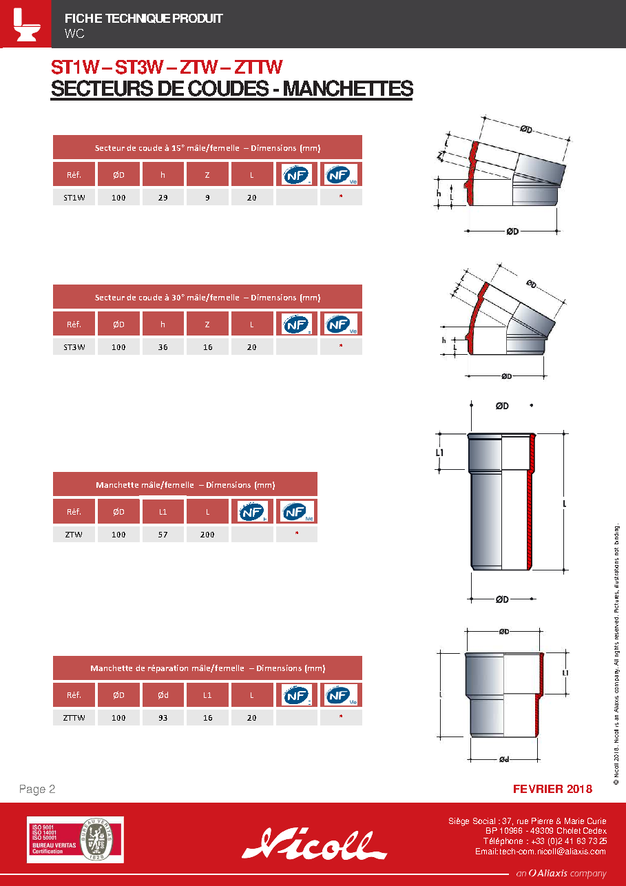 Fiche technique fournisseur