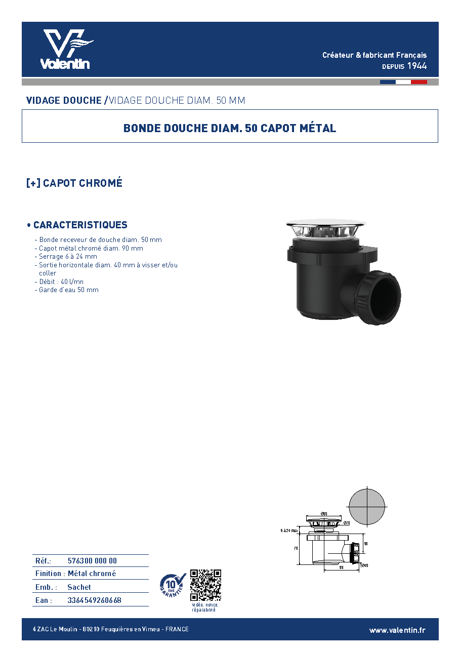Fiche technique fournisseur