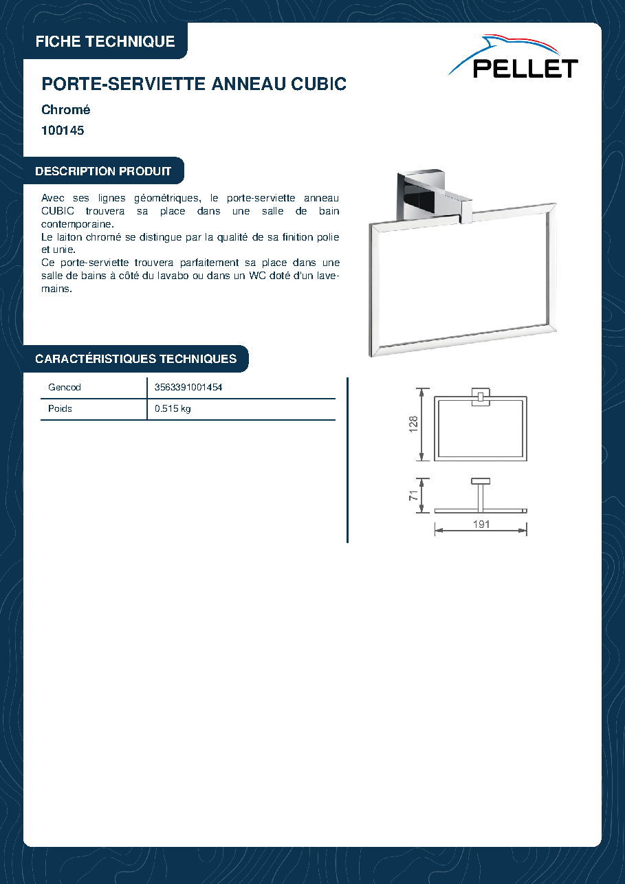 Fiche technique fournisseur