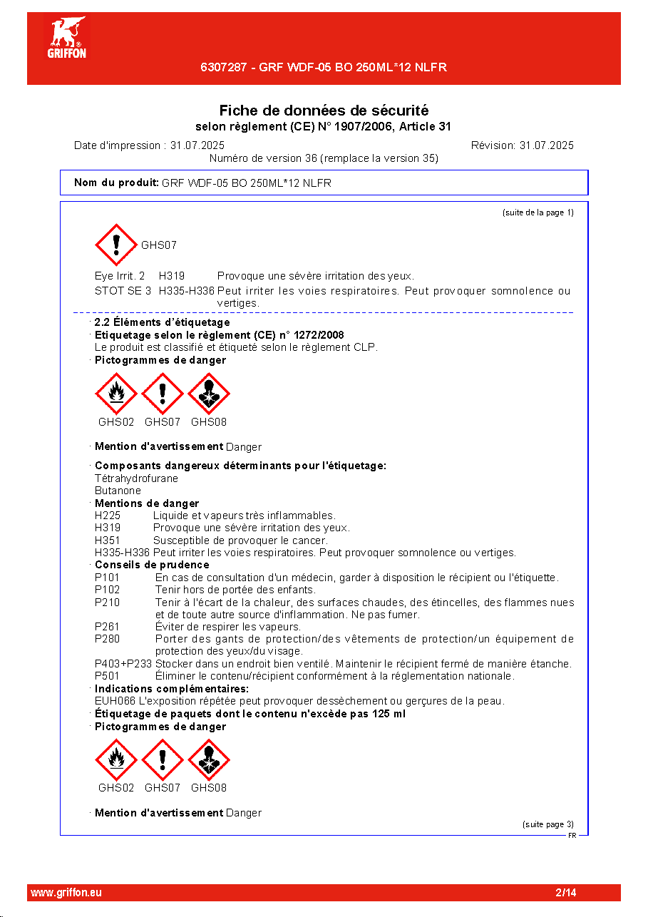 Fiche technique fournisseur