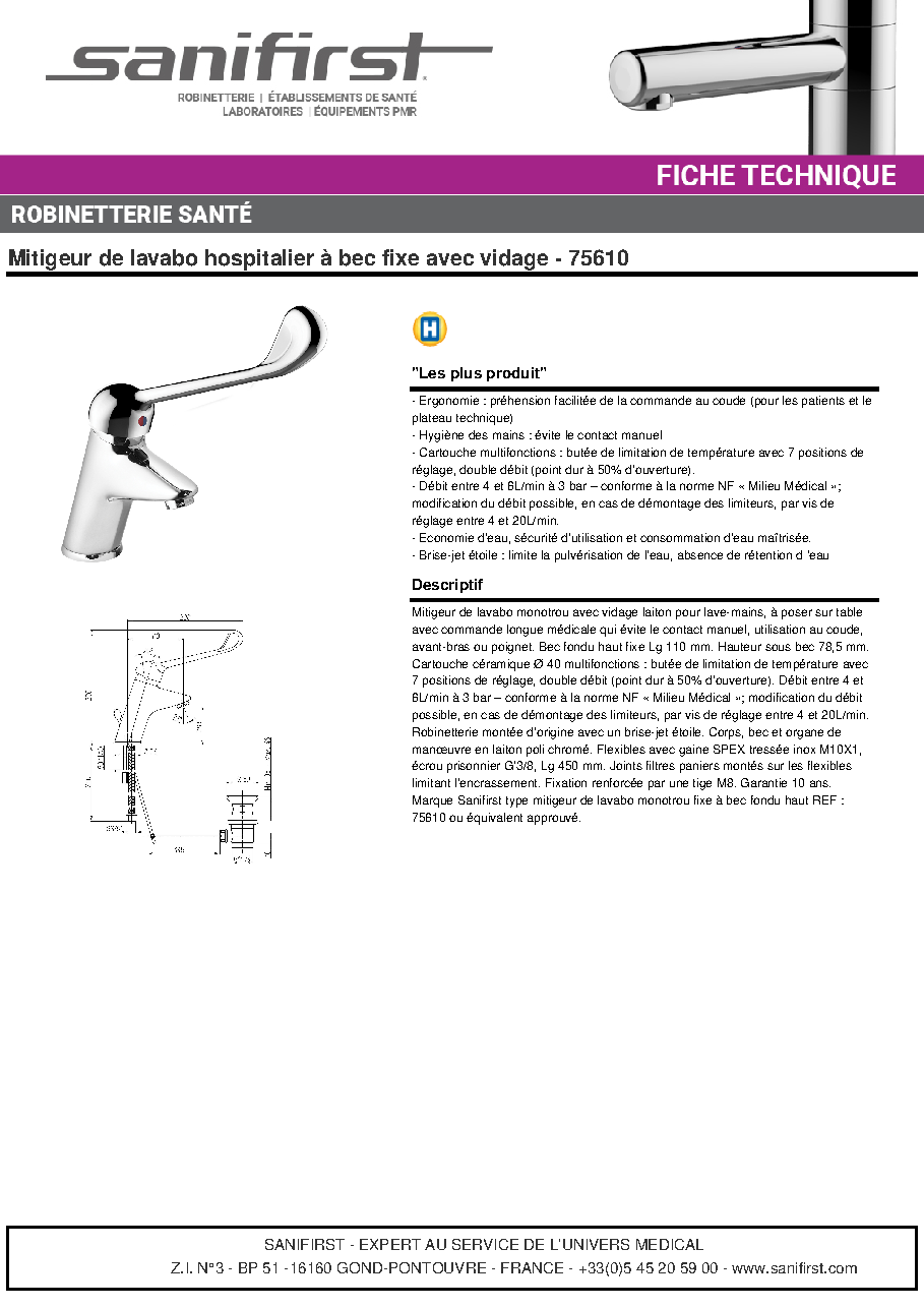 Fiche technique fournisseur